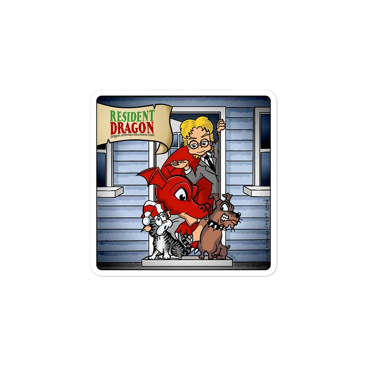 Whimsical Resident Dragon Main Cast Poster Die-Cut Stickers product image (2)