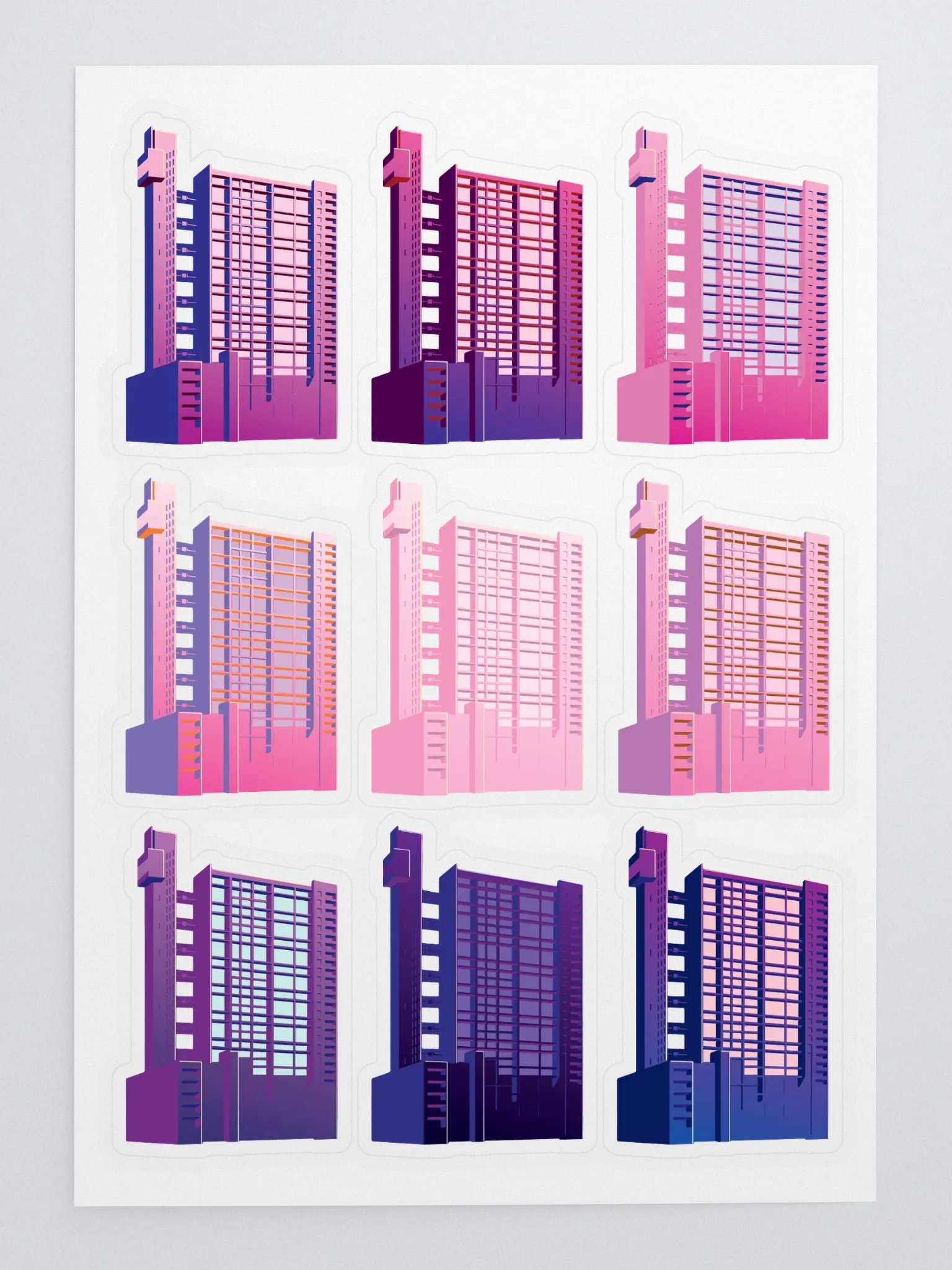 Trellick Colour Stickers | Pink-Purple product image (3)