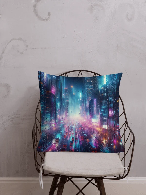 Neon Nights All-Over Print Pillow | AI Design product image (1)
