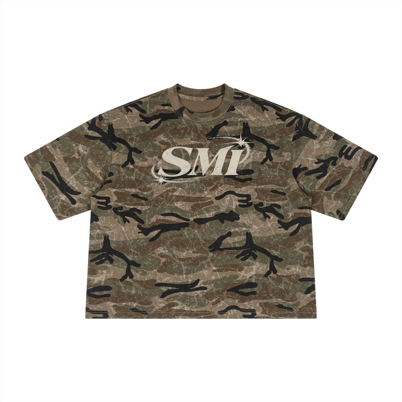 SMI Unisex Boxy Camo Print T-Shirt product image (1)