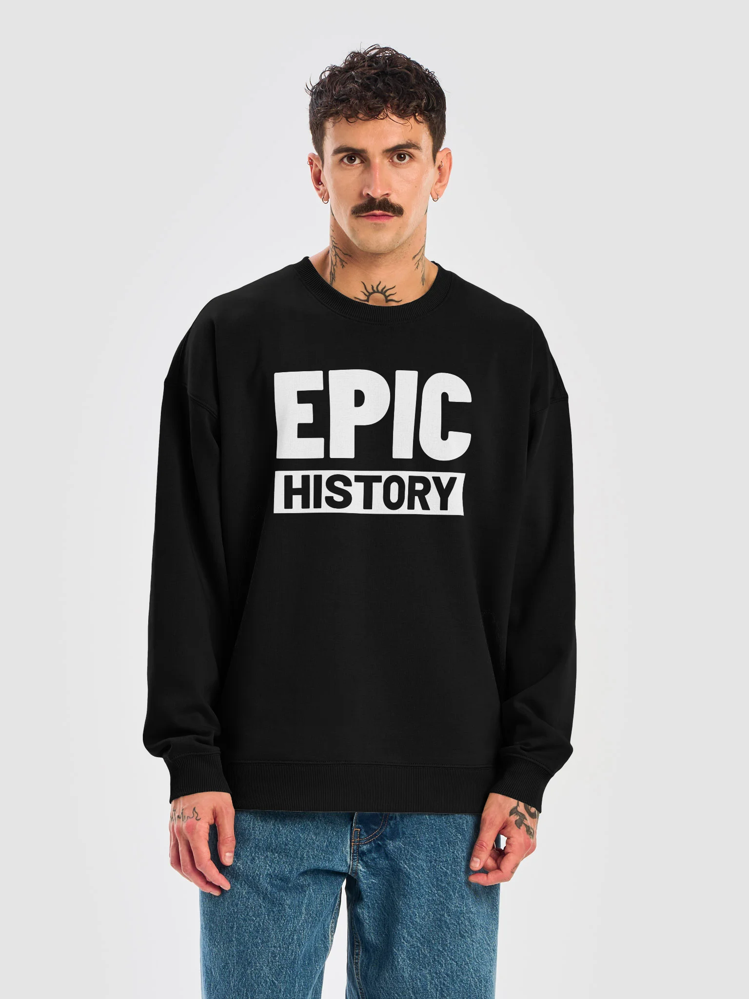 Epic History Logo - Oversized Sweatshirt (White Logo) product image (5)