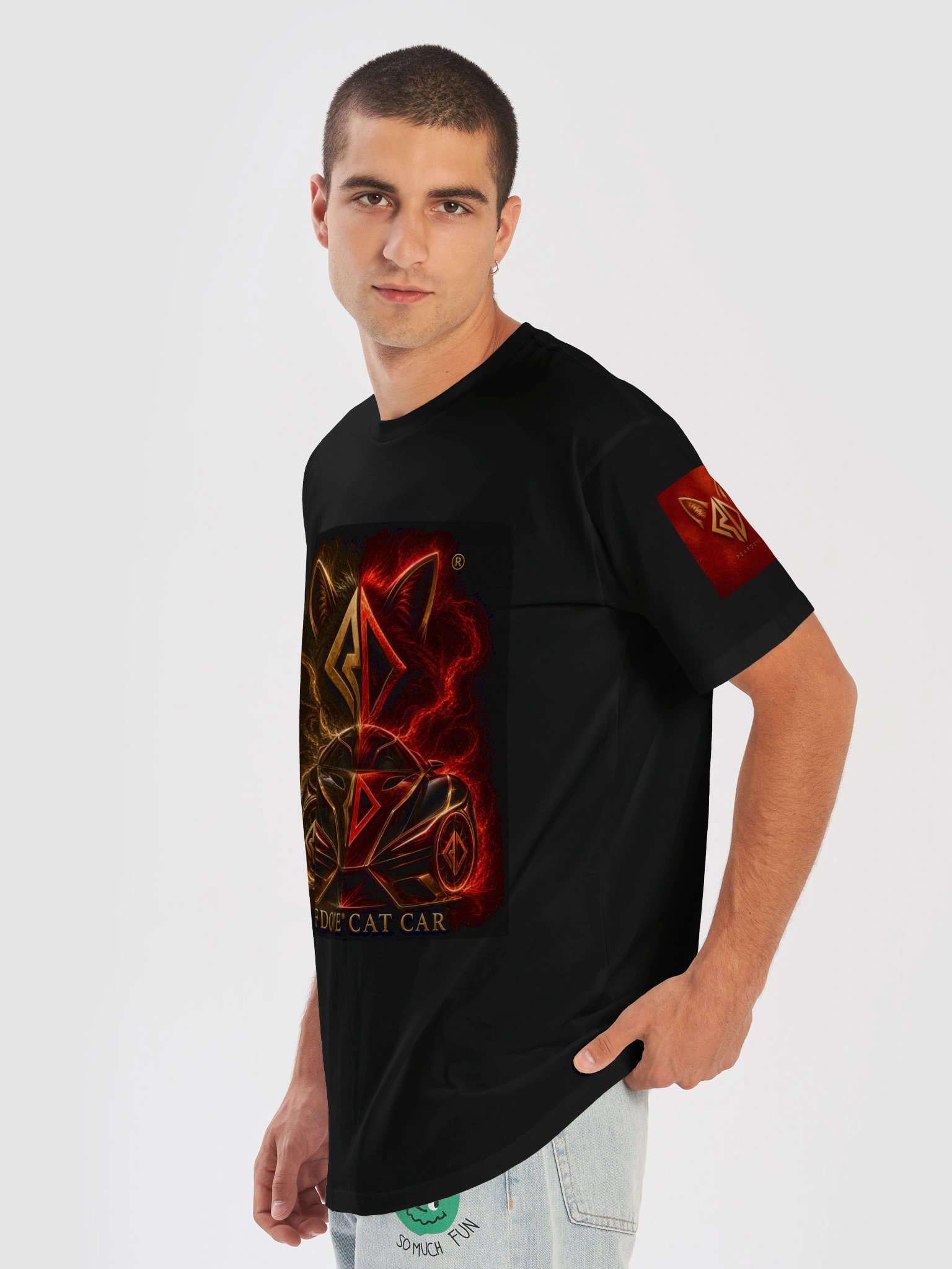 PEAFDOVE® CAT CAR SIGNAL — Black Shirt product image (2)