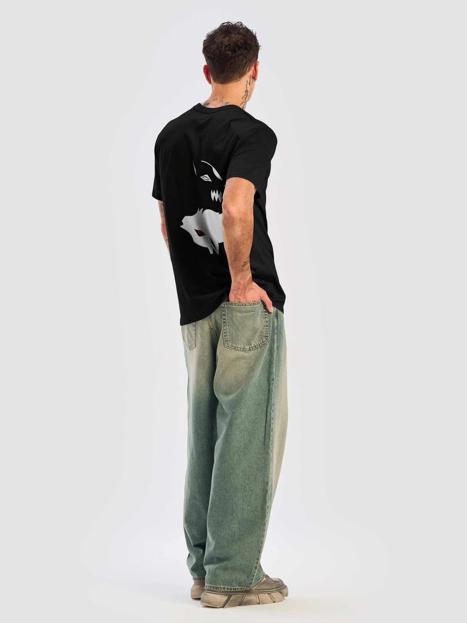 YingYang Wolf T-Shirt product image (7)