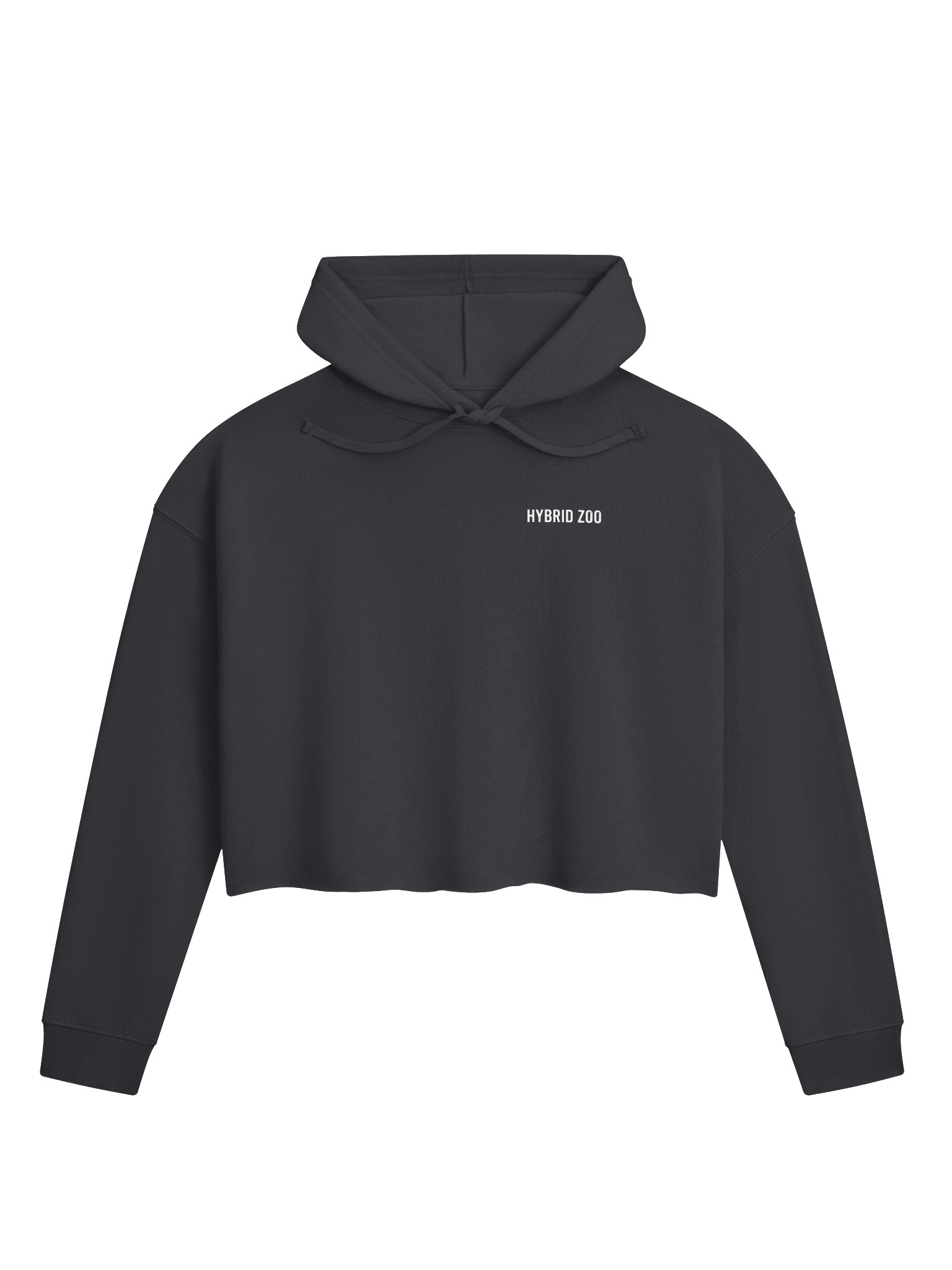 HYBRID ZOO – GRIZZLY CROP HOODIE black product image (2)