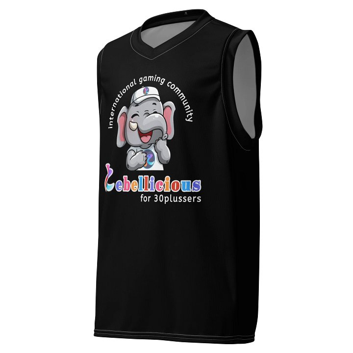 Basketball Jersey Laughing Rebelphant Black product image (1)