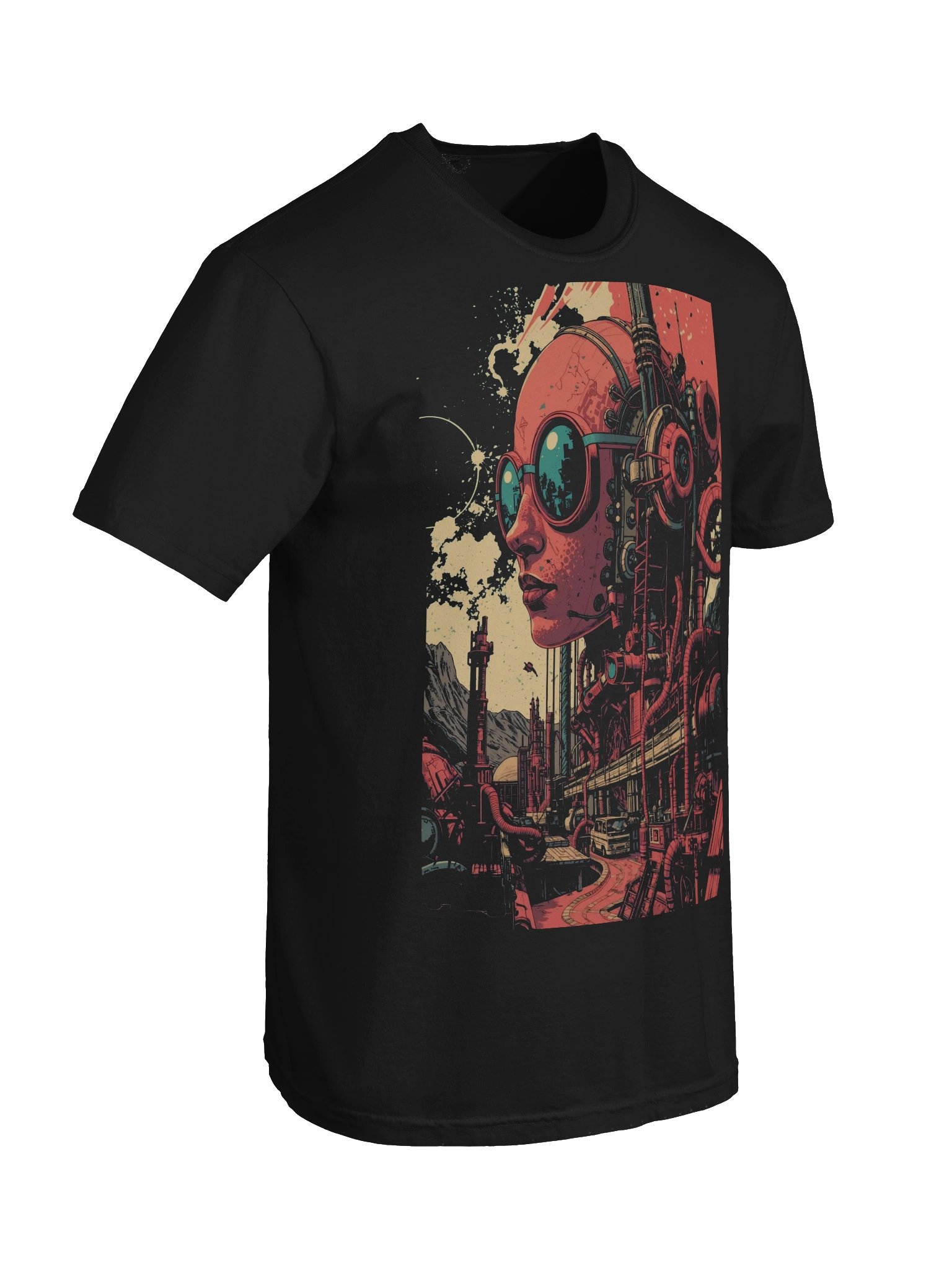Retro-Futurist Mechanical Giant Heavyweight T-Shirt product image (4)