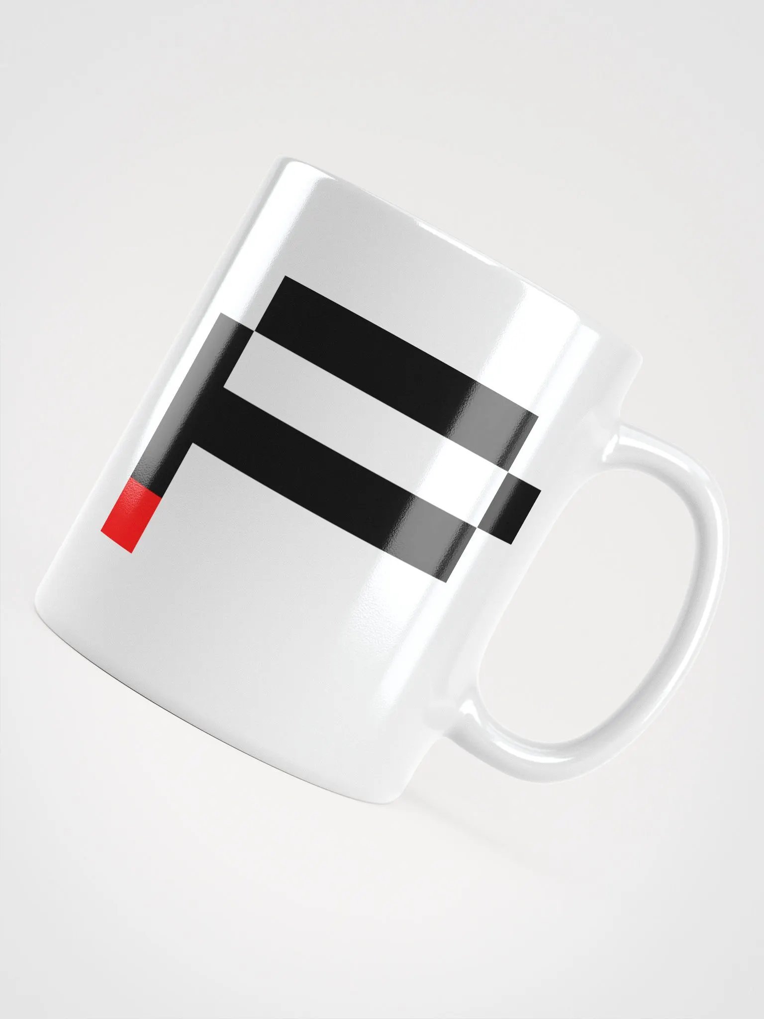 Pix Stitch 'P' White Glossy Mug product image (5)