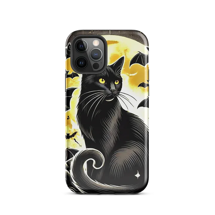 Mystic Black Cat iPhone Tough Case - Halloween Night Design product image (2)