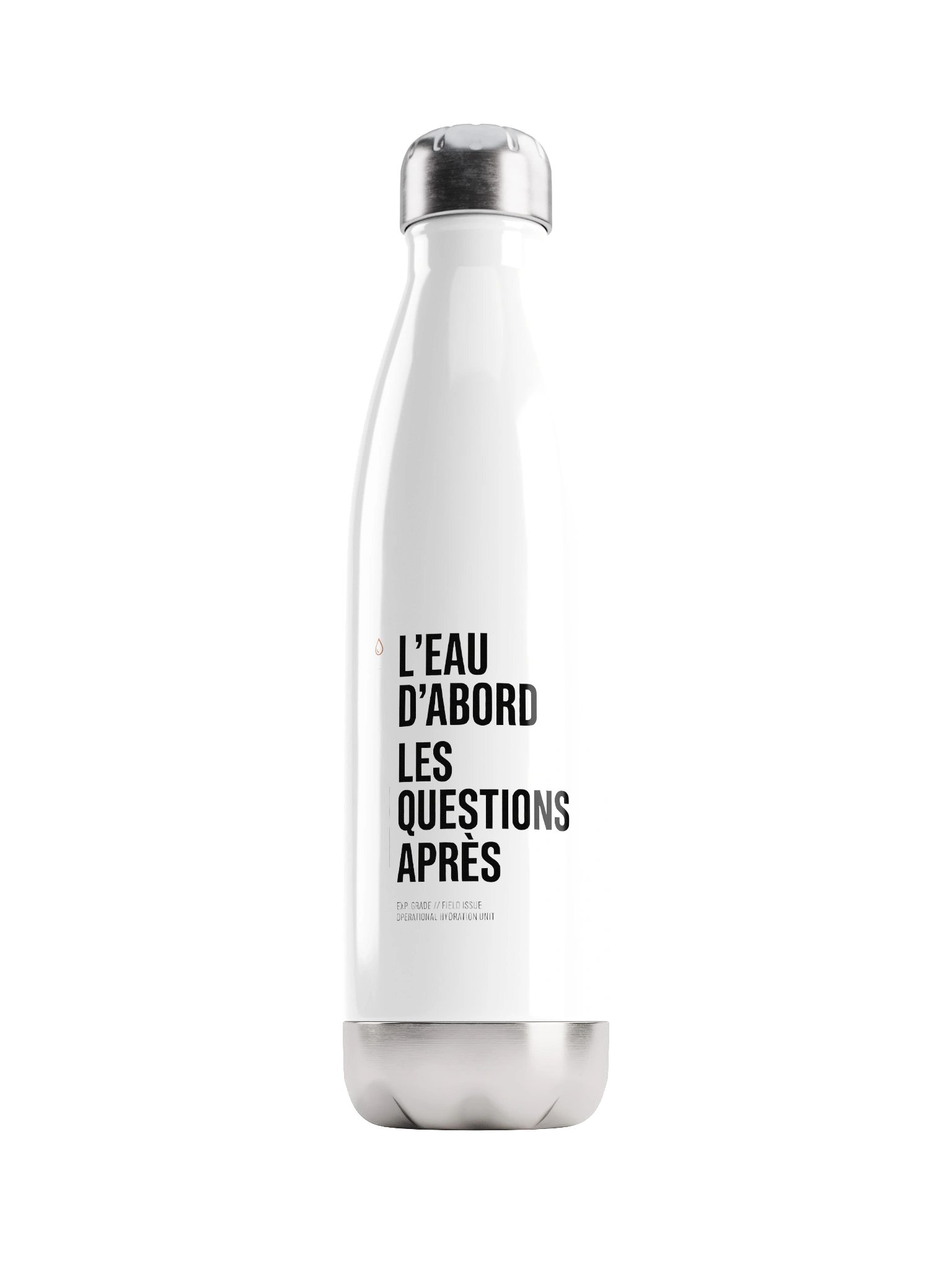 Gourde Isotherme "L'EAU D'ABORD. LES QUESTIONS APRÈS." : Field Issue product image (1)