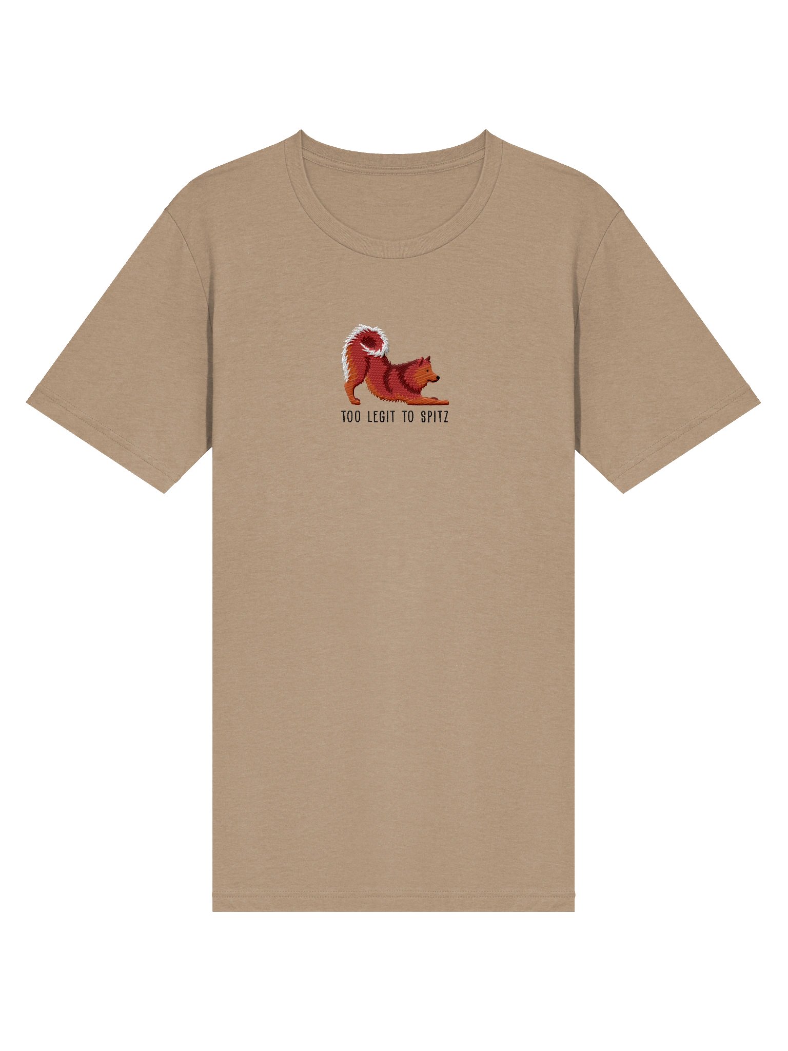 Too Legit to Spitz T-Shirt(Embroidered) of a Finnish Spitz(Red) product image (15)