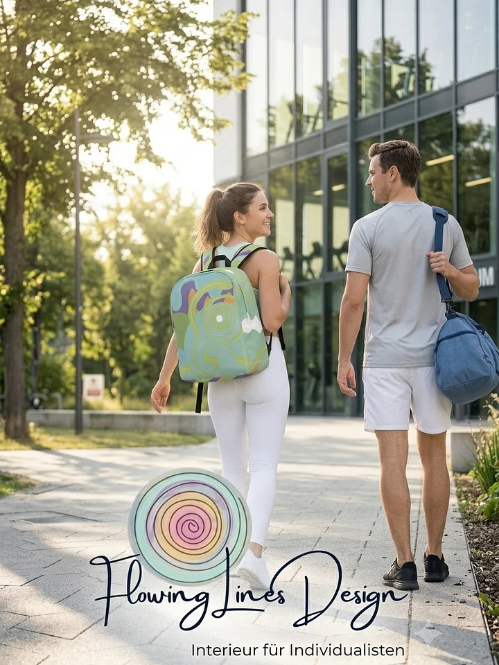 „Swirl of Colors“ – Urbaner Alltagsrucksack mit buntem Psychedelic-Print product image (2)