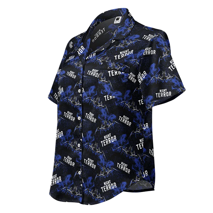 NIGHT TERROR: Women's Short Sleeve 90s themed Pajama Top product image (1)