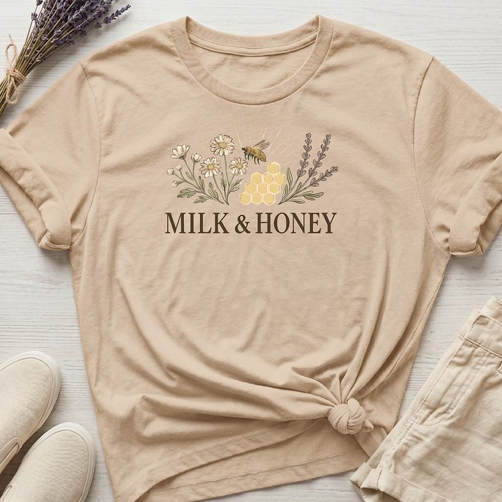 Heritage Goods: "Milk & Honey" Organic T-Shirt product image (5)