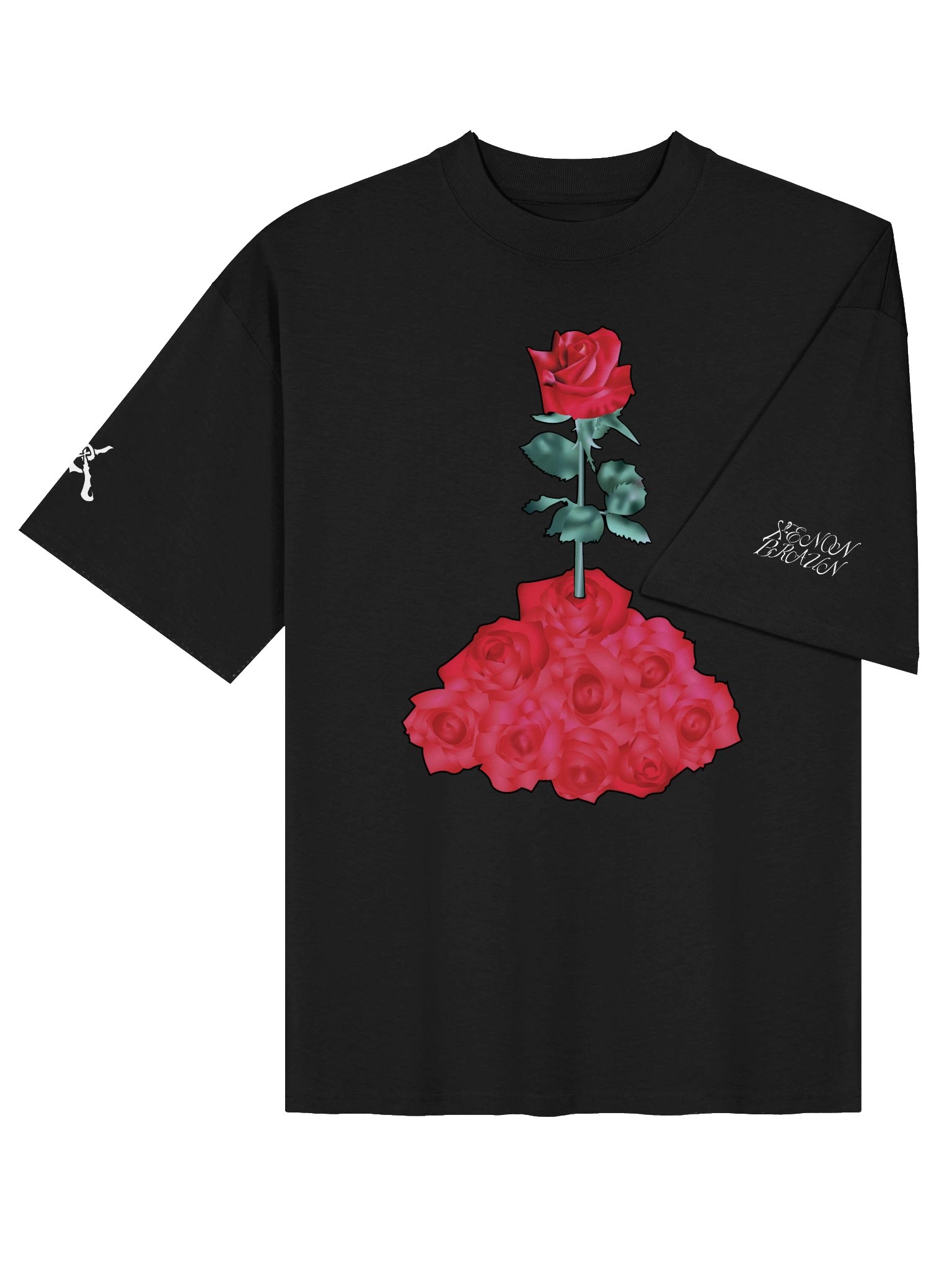 Roses In Bloom Xenon Braun Tee product image (4)