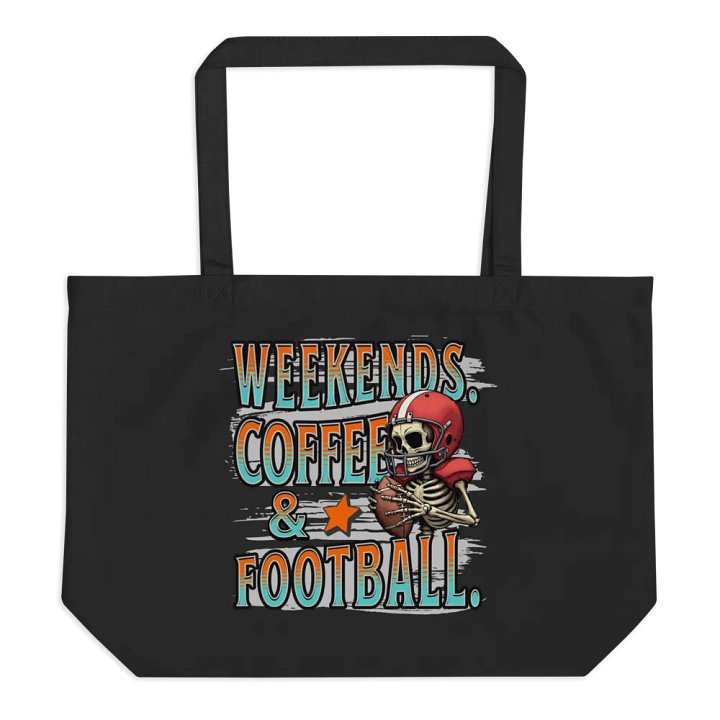 Weekends Coffee And Football Skeleton Tote product image (1)