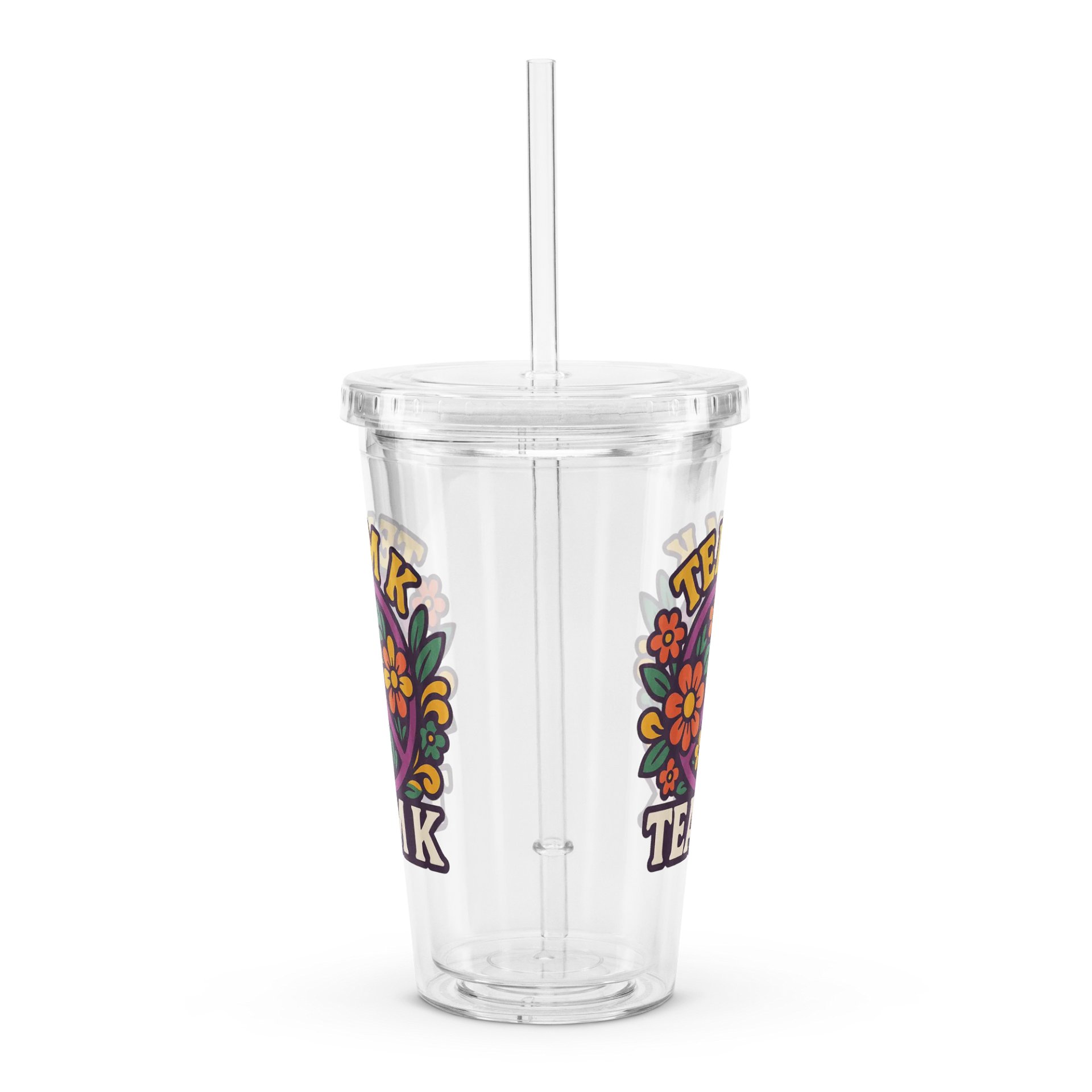 Team K 1960's Clear Plastic Tumbler product image (3)