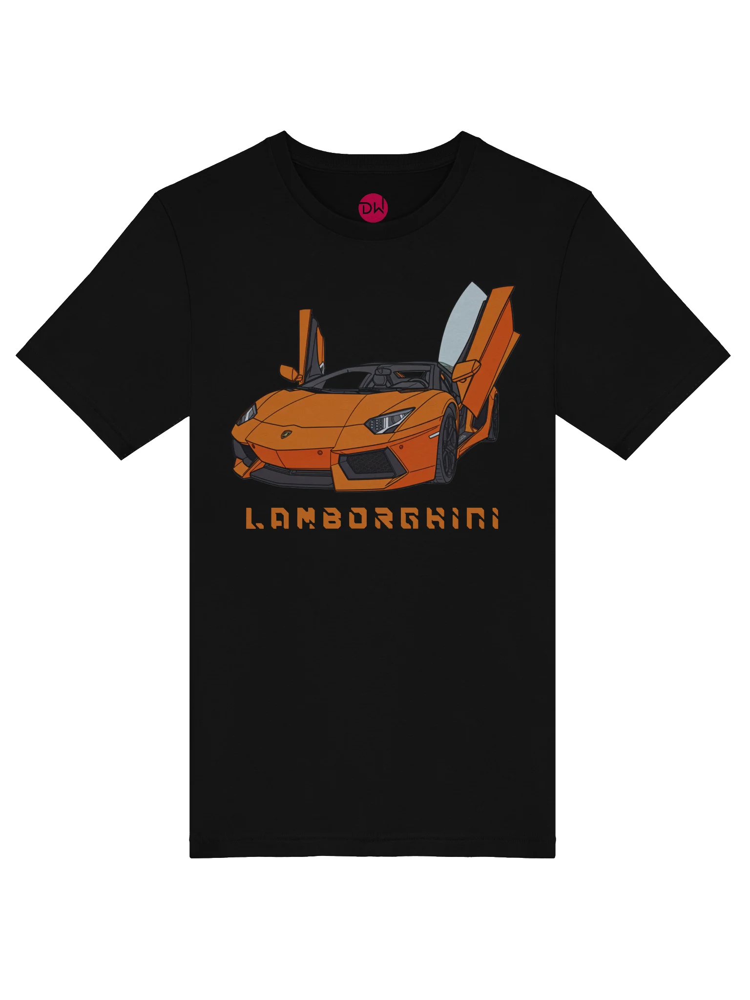 Orange Lamborghini Aventador Shirt (Retro, Sketch, Silhouette) product image (41)