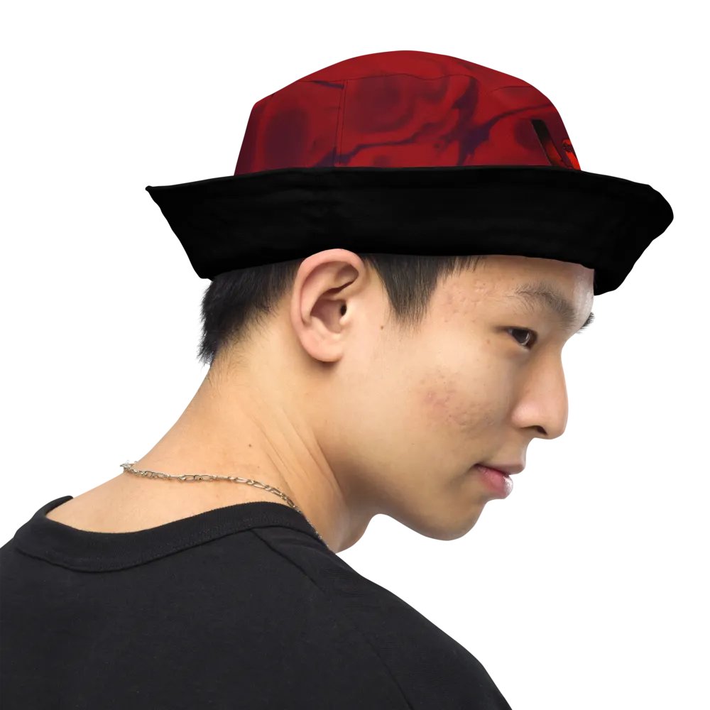 Reversible Black/Blood Paradise Bucket Hat product image (12)
