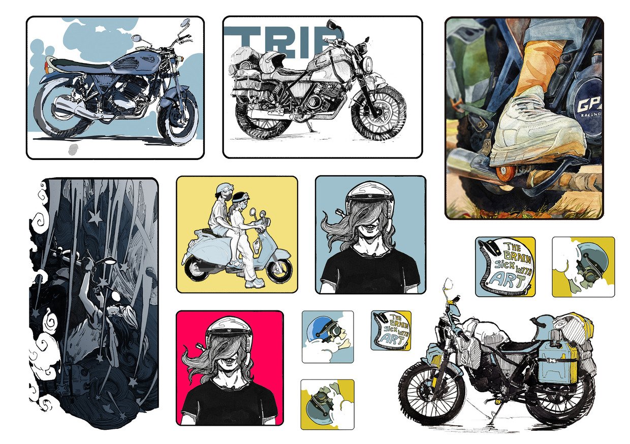 "Moto" 3 stickerset A5 product image (4)