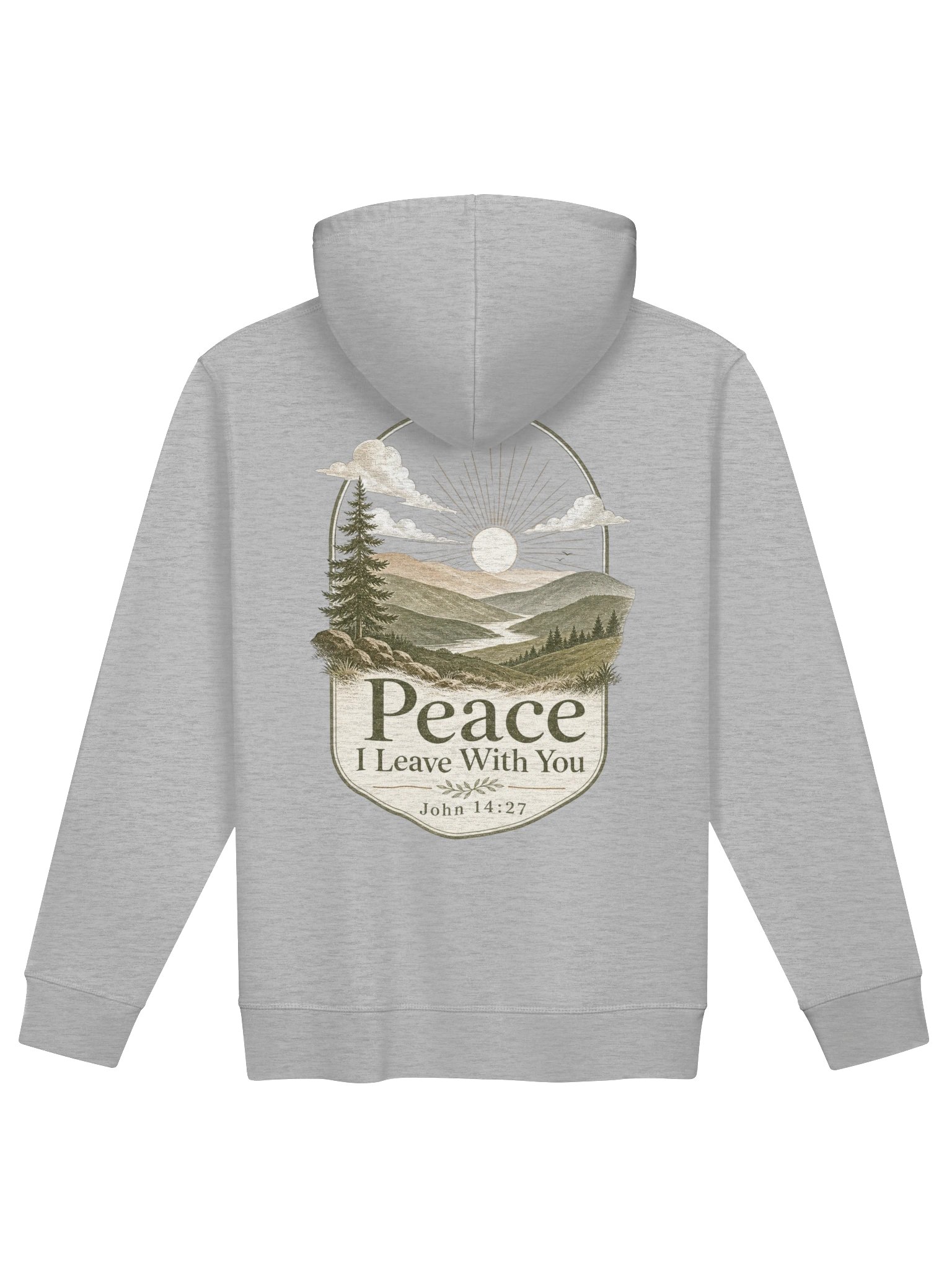 John 14:27 Peace I Leave with You Christian Organic Cotton Hoodie product image (1)