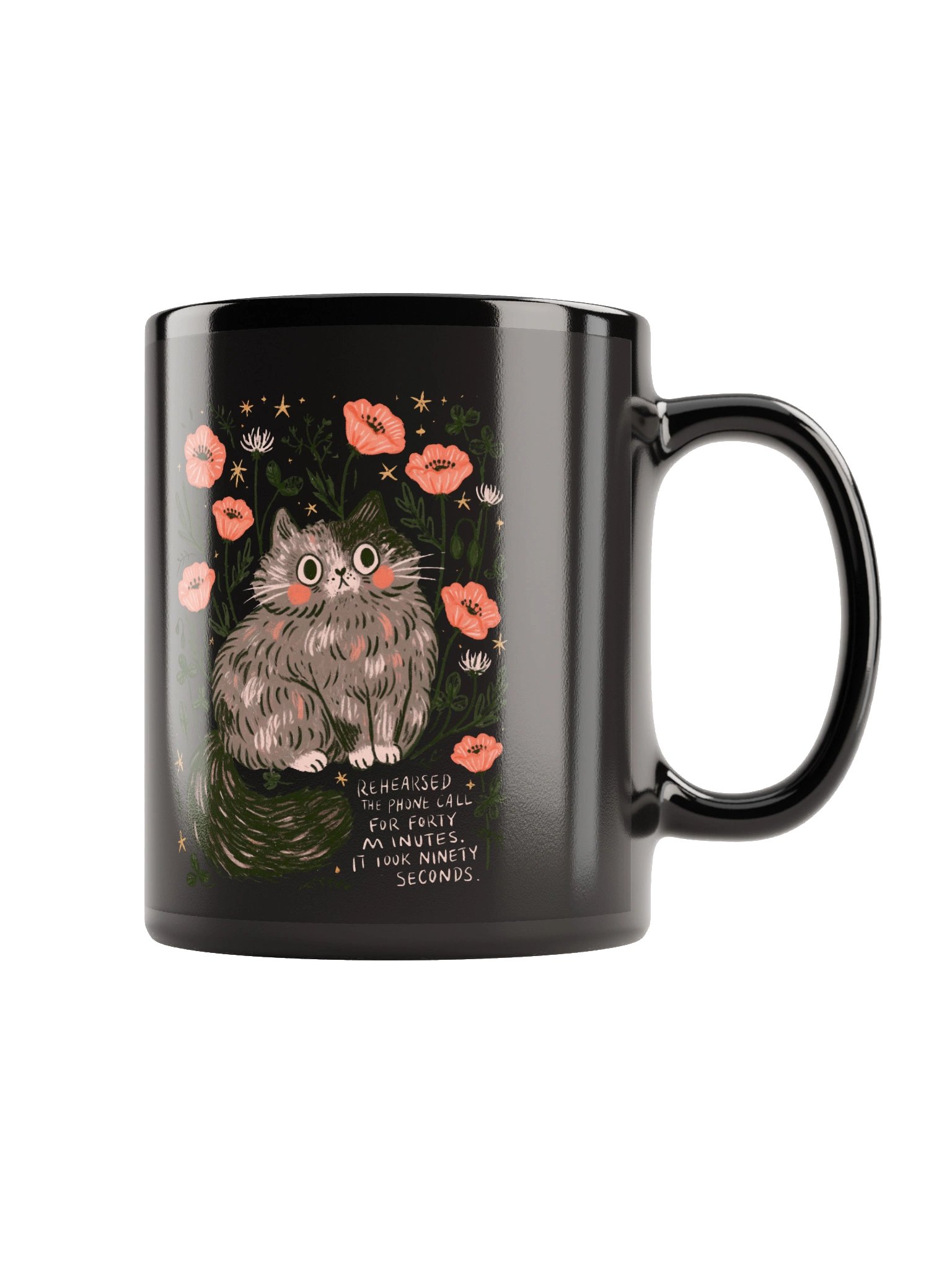anxious cat black mug product image (6)