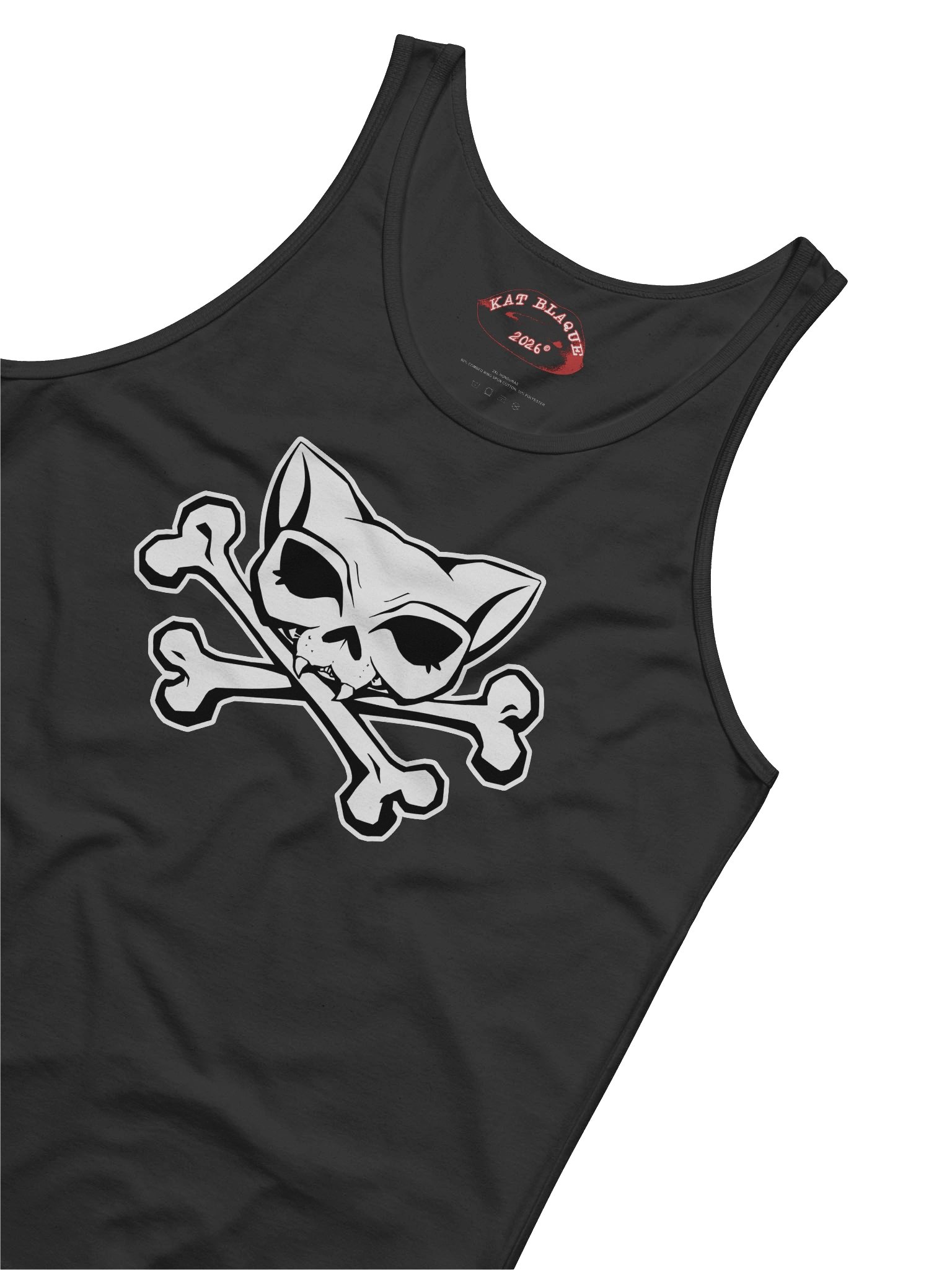 Kat Skull White Tank Top product image (18)