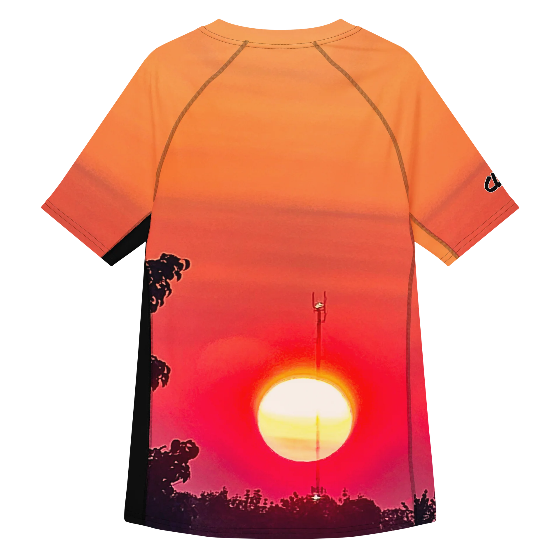 Sherbet Sunset Men's Short Sleeve Rash Guard product image (2)