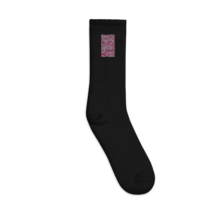 Pink Digital Camo Embroidered Crew Socks product image (2)