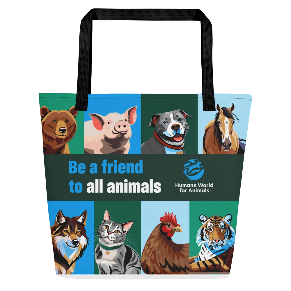 Be a friend to all animals - Tote bag with pocket product image (1)