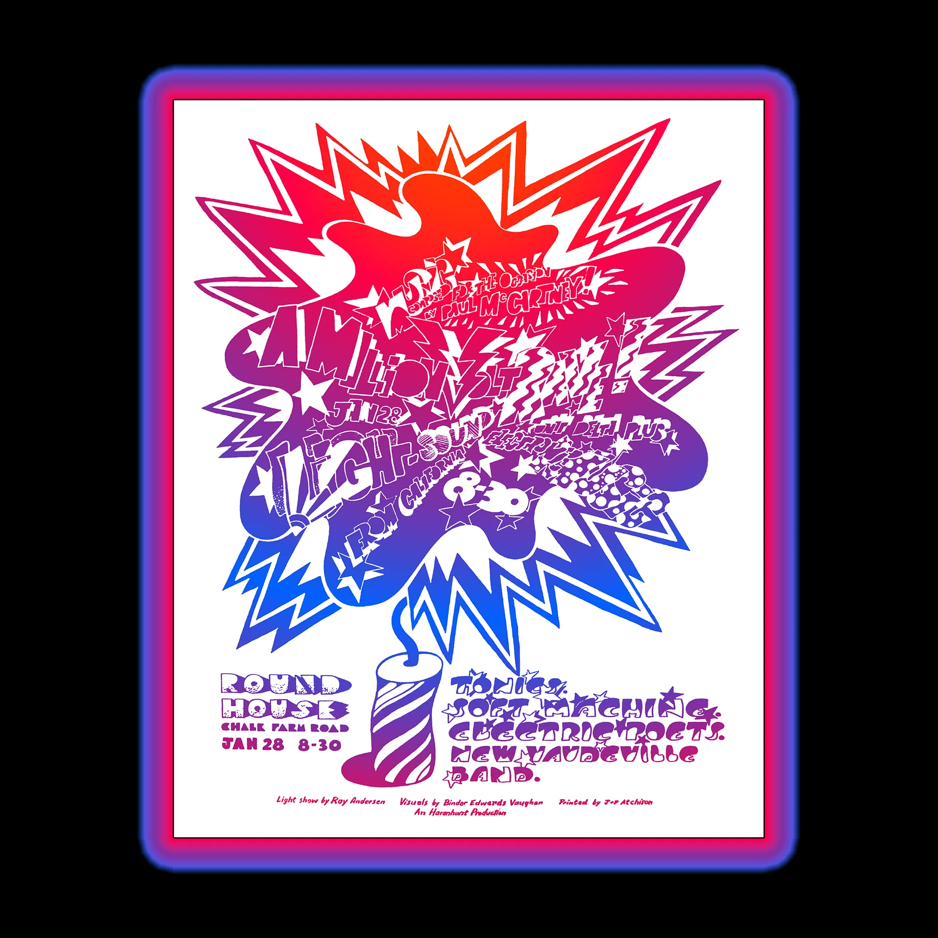 EMS/Delia Derbyshire/Radiophonic Workshop Poster - Million Volt Light & Sound Rave Studio Wall Art product image (2)
