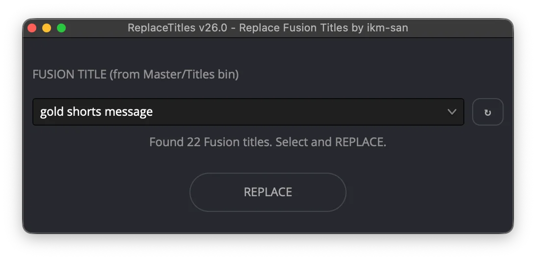 ReplaceTitles for DaVinci Resolve Studio 20 product image (2)