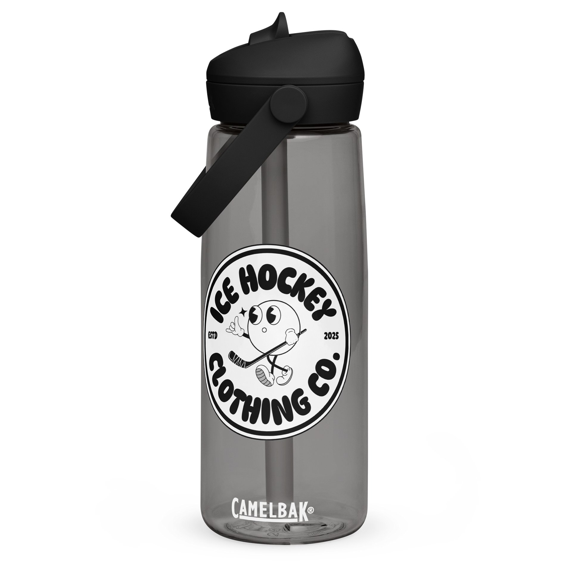 Ice Hockey Cartoon Logo Water Bottle product image (1)