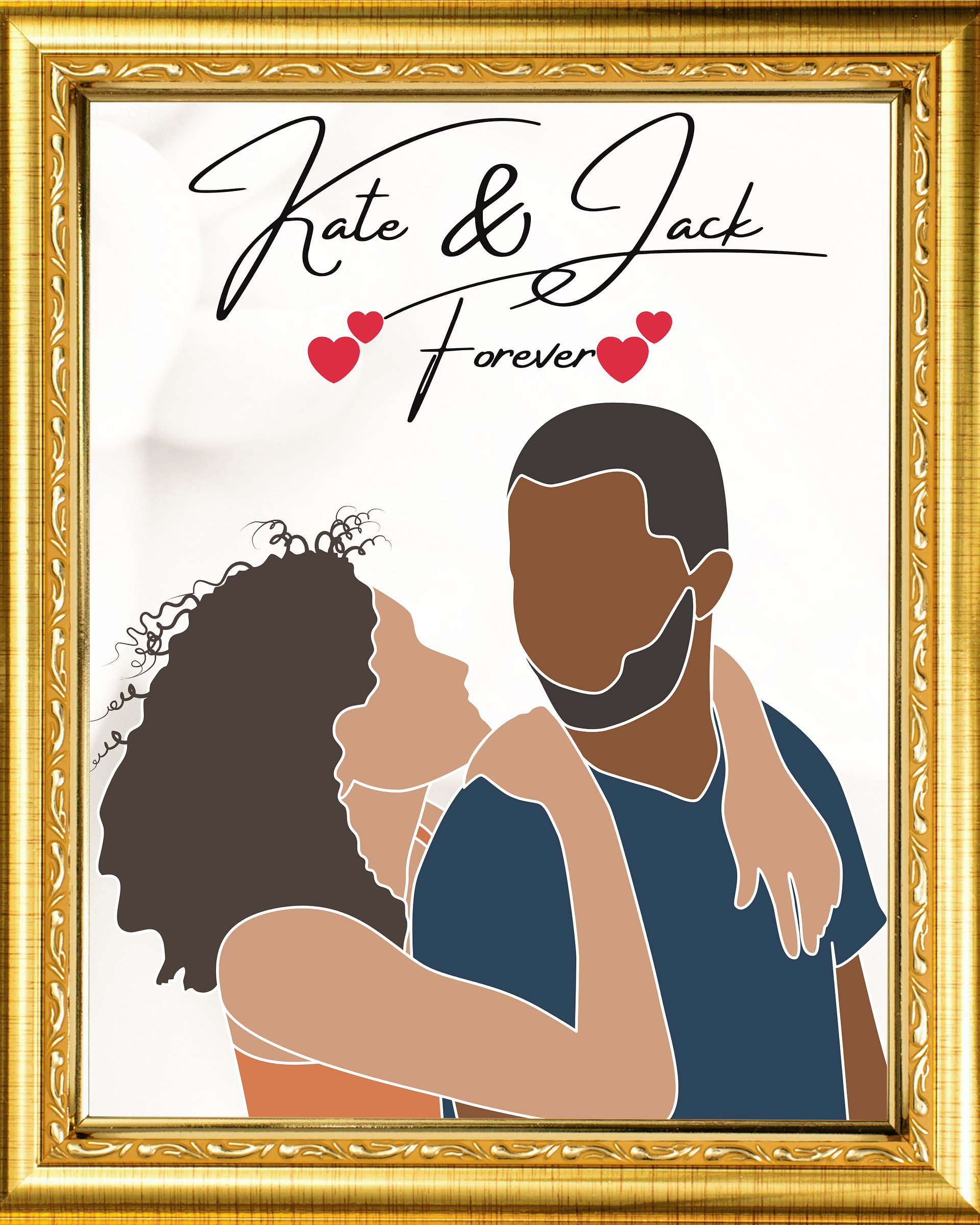Custom Faceless Couple Portrait product image (5)