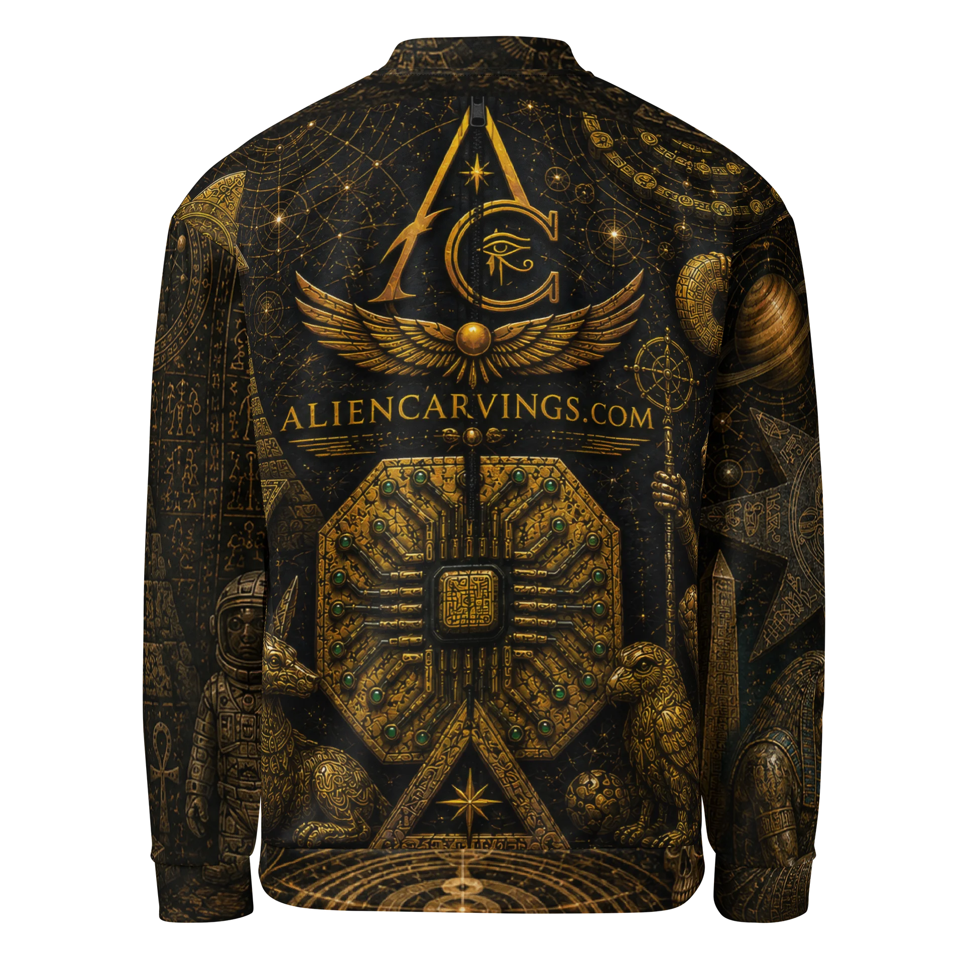 Aliencarving's Chipped World Bomber Jacket product image (2)