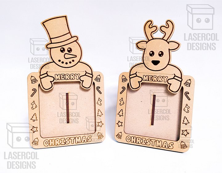 Christmas Photo Frame Ornaments DIY Set 2 - Laser Cut Files product image (2)
