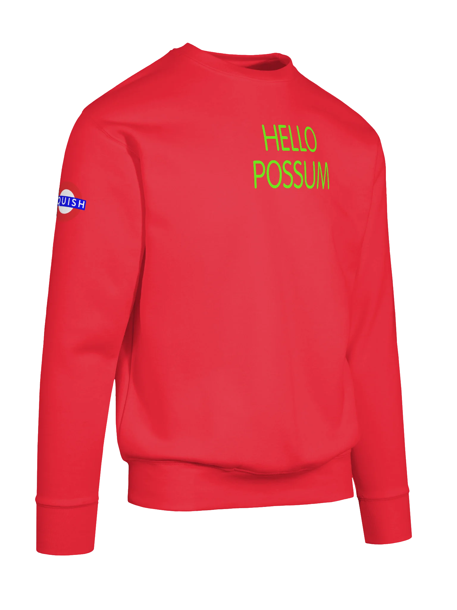 Hello Possum Graphic Crewneck - Lime Green product image (3)