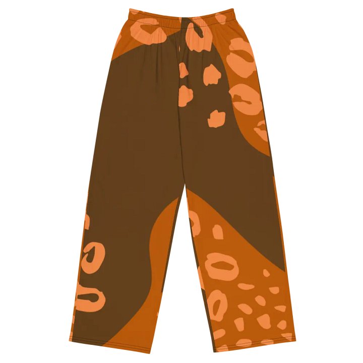 Organic Orange Spots Wide-Leg Pants product image (1)