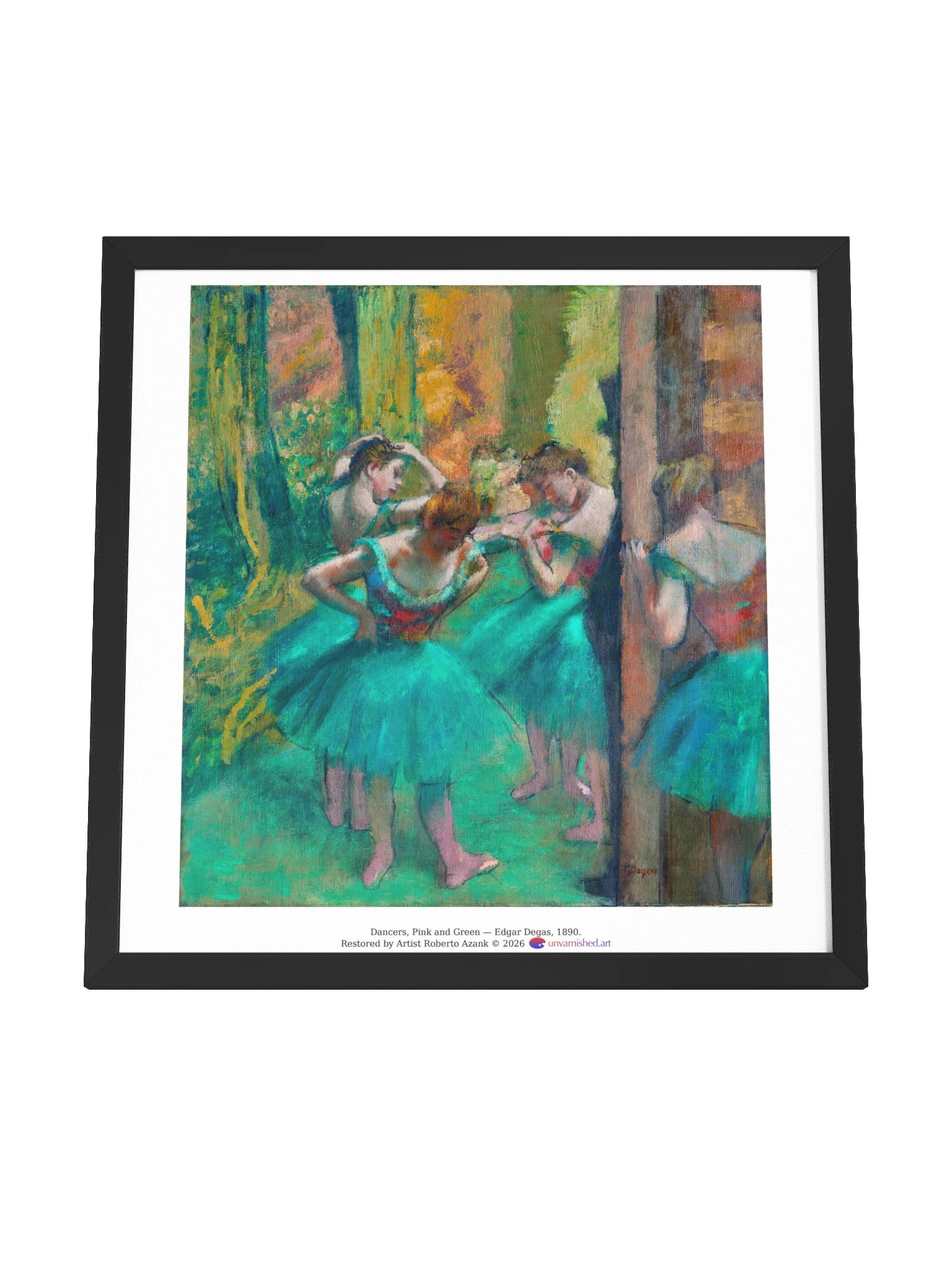 Dancers, Pink and Green — Square Framed Matte Poster product image (4)