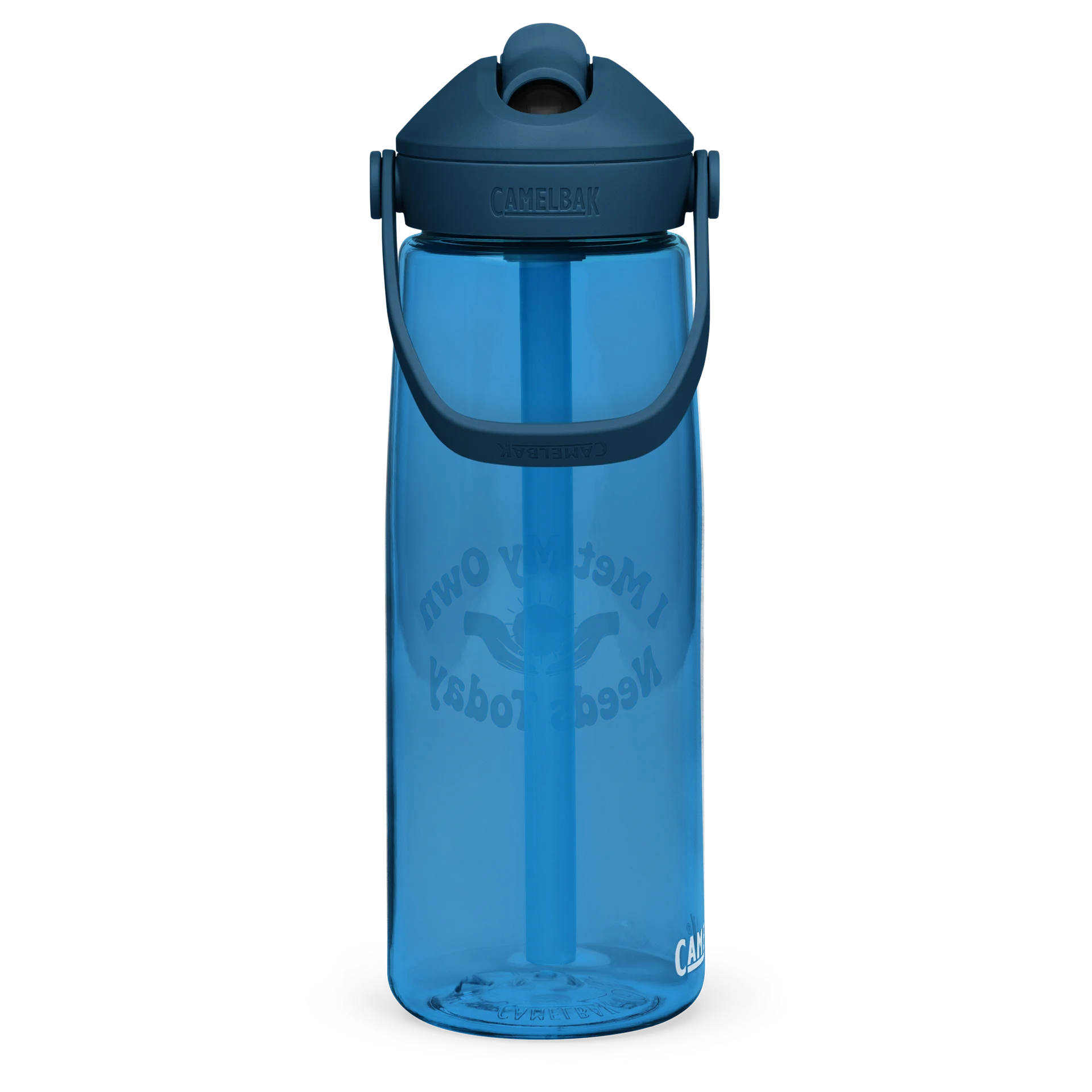 “I Met My Own Needs Today” Blue Water Bottle product image (4)
