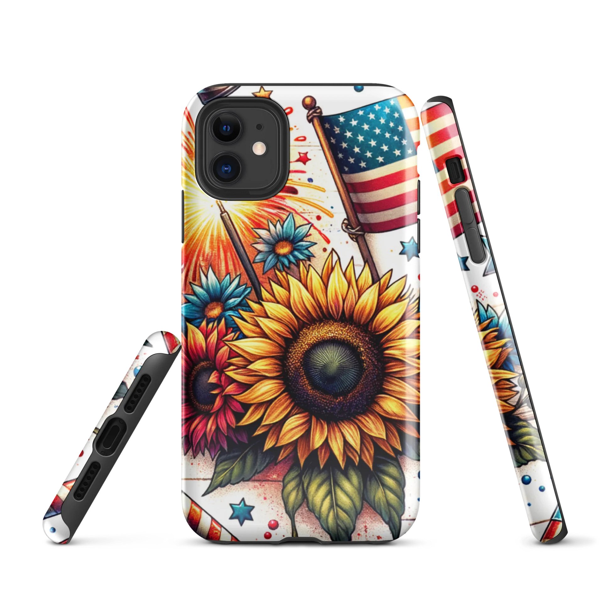 Patriotic Sunflower Celebration iPhone® Tough Case product image (1)