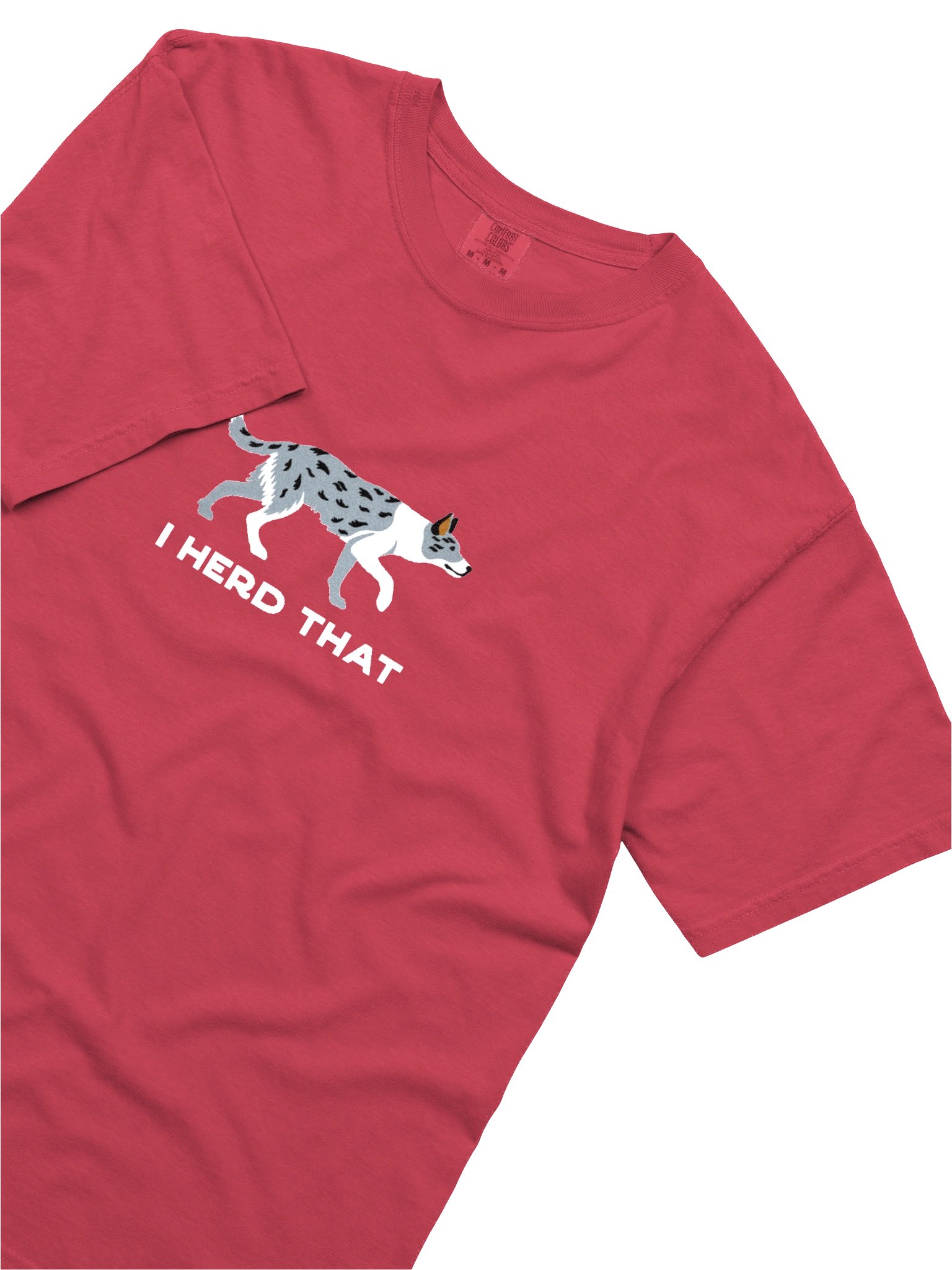 I Herd That T-Shirt(Embroidered) of a Smooth-Coated Border Collie(Blue Merle) product image (8)