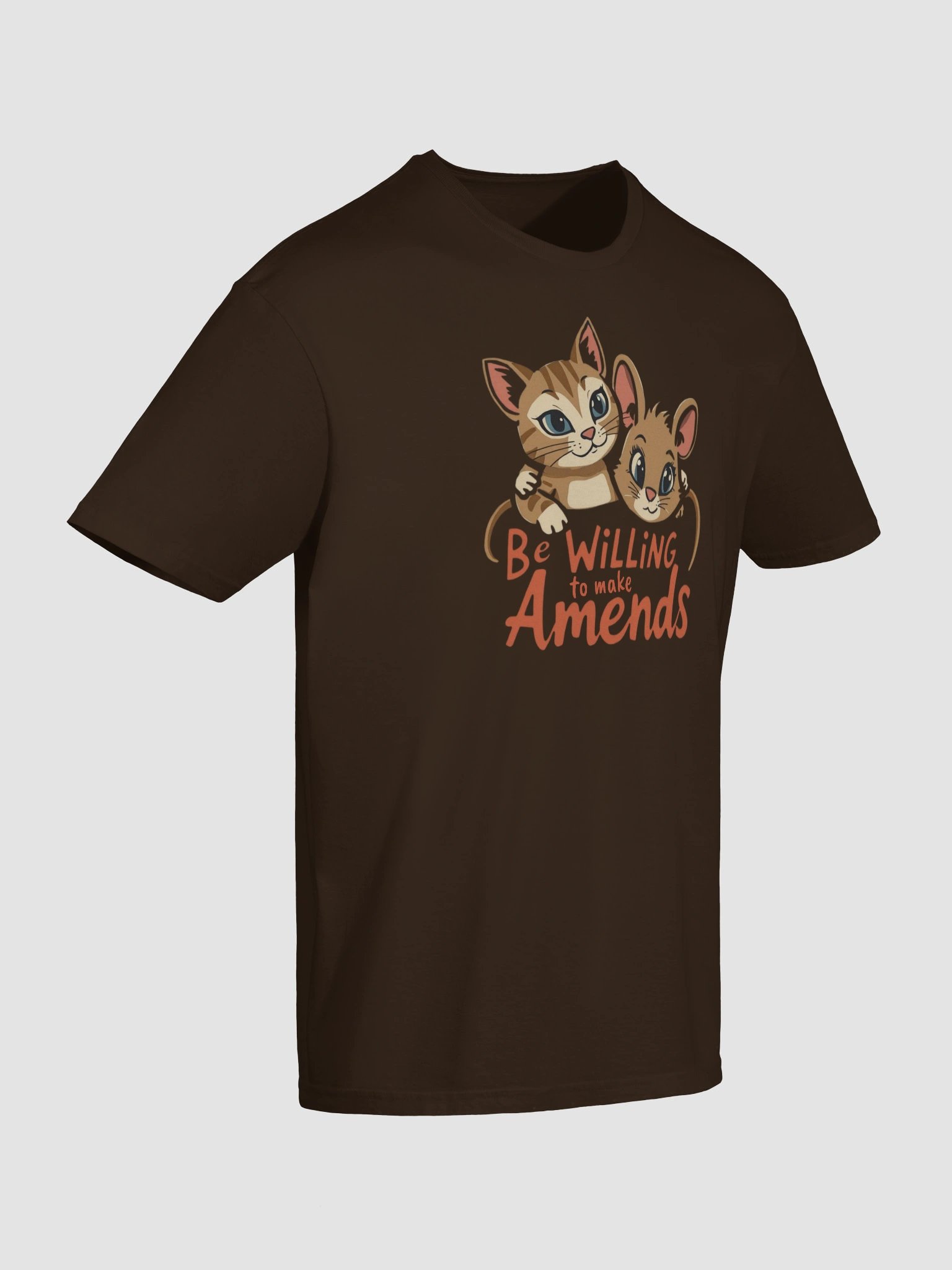 Be Willing to Make Amends AA Recovery & Sobriety Cat Lovers T-Shirt product image (3)