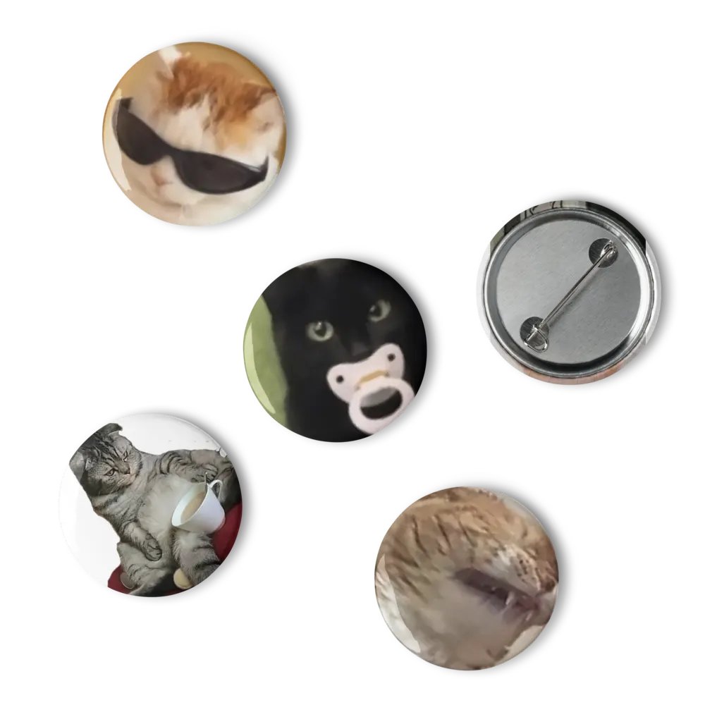Set of Pin Buttons: Meme Cats 27 product image (6)