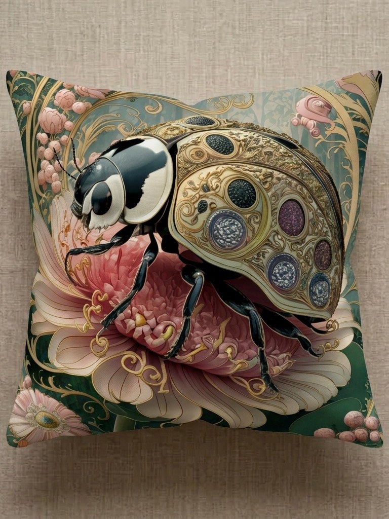 Jeweled Woodland Beetle Pillow product image (2)