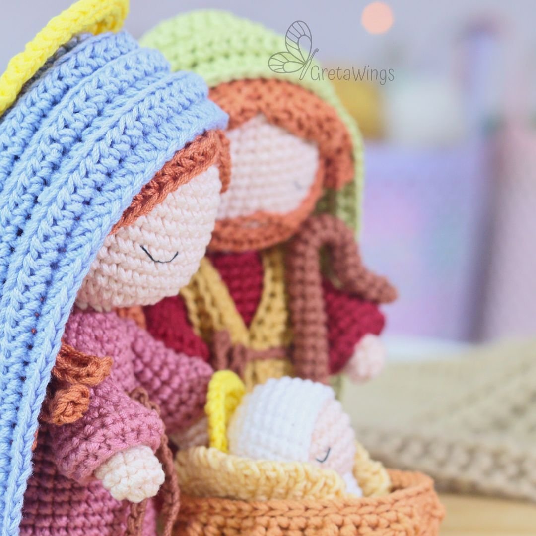 Patrón de Crochet Amigurumi del Pesebre: María, José, Niño Jesús, Tres Reyes Magos, Ángel, Estrella de Belén por GretaWings (descarga digital) product image (3)