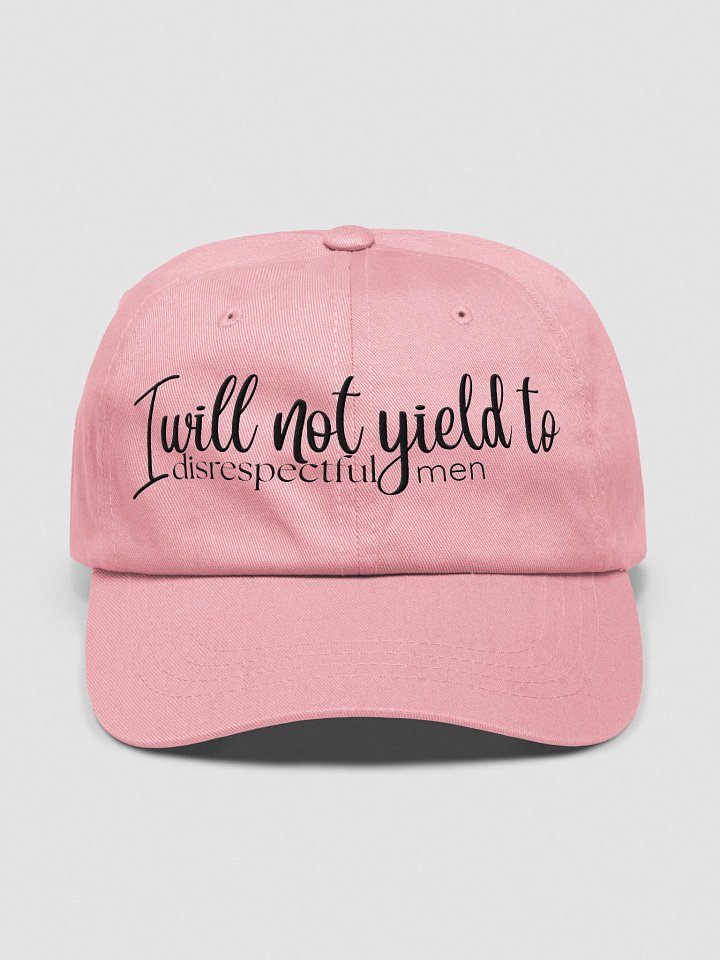 I will not yield hat with black font product image (1)