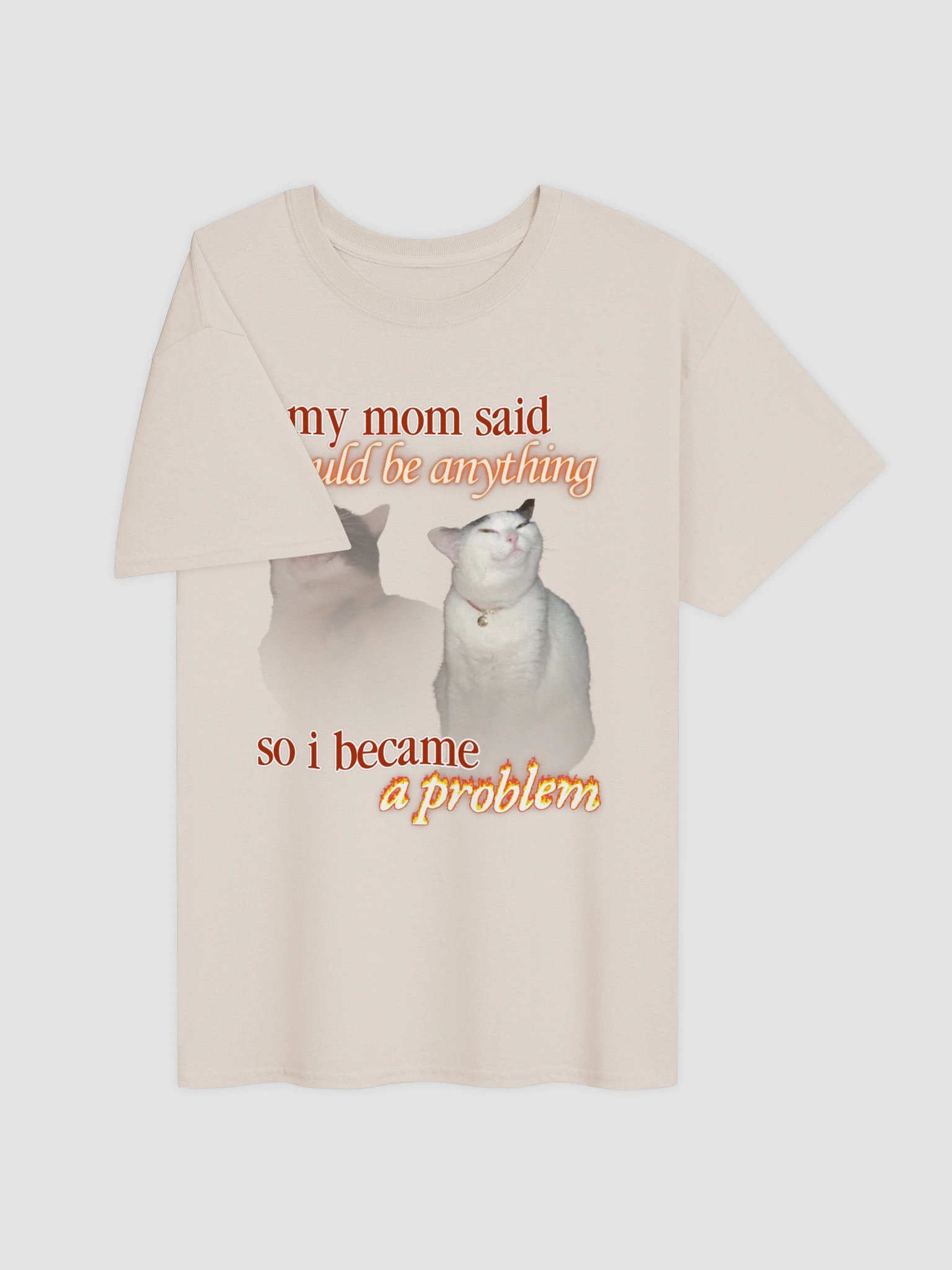 I became a problem cat T-shirt product image (3)