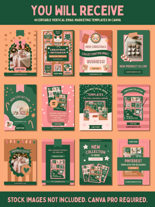 Coquette Christmas Email Marketing Template product image (3)