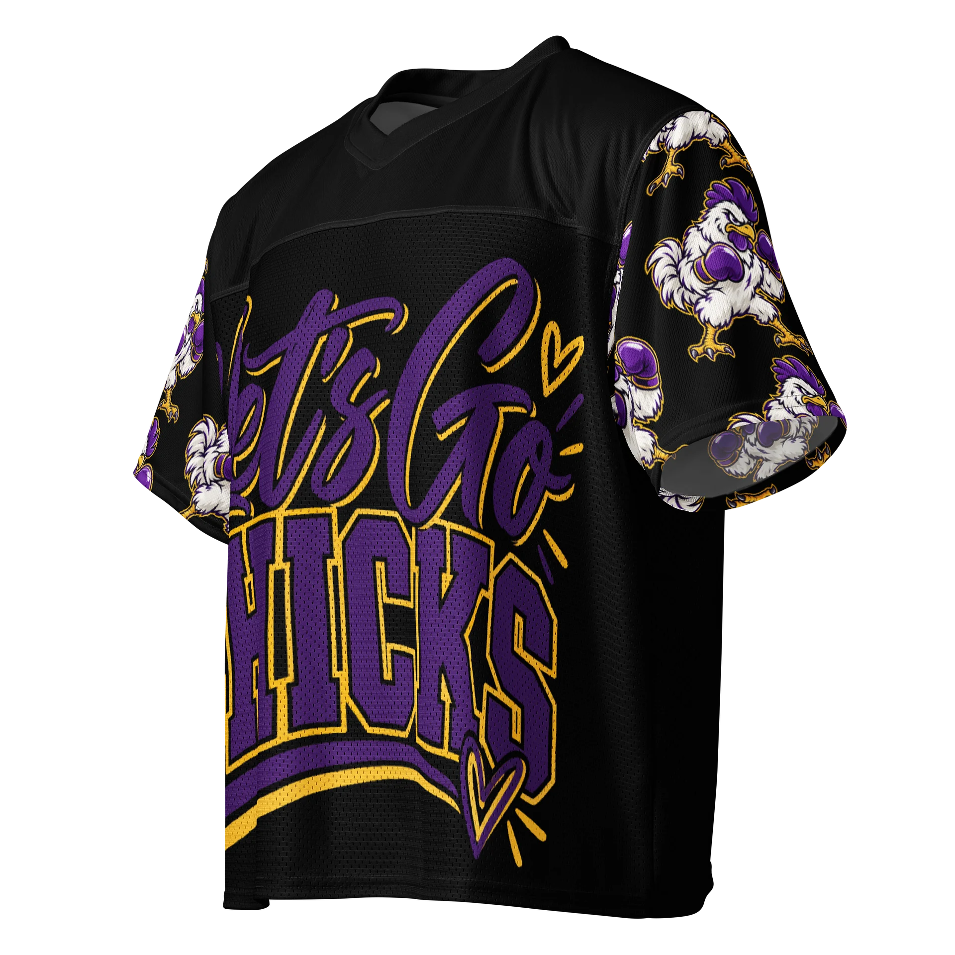 Chickasha Fighting Chicks All-Over Print Football Jersey – Let's Go Chicks! product image (3)