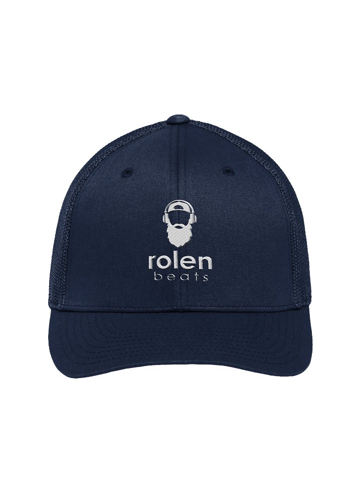 Flex Fit Trucker Rolen Beats Icon Script Hat - White Vert Logo product image (1)